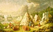 Paul Kane Indian encampment on Lake Huron Spain oil painting artist